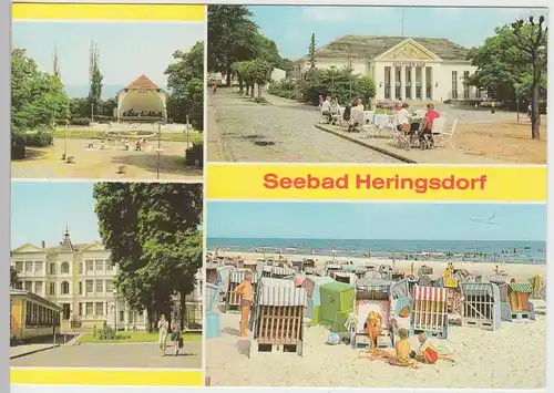 (102658) AK Ostseebad Heringsdorf, Mehrbildkarte, FDGB Erholungsheim Einheit, St