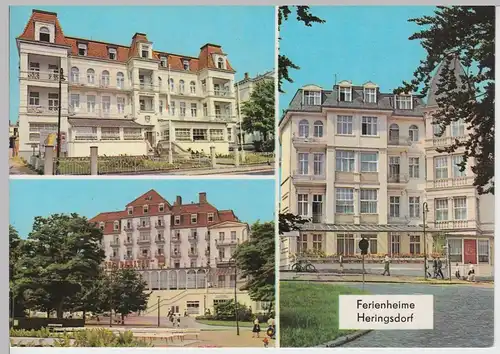 (102655) AK Ostseebad Heringsdorf, Mehrbildkarte, Ferienheime 1969