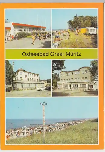 (102520) AK Ostseebad Graal-Müritz, Mehrbildkarte 1987