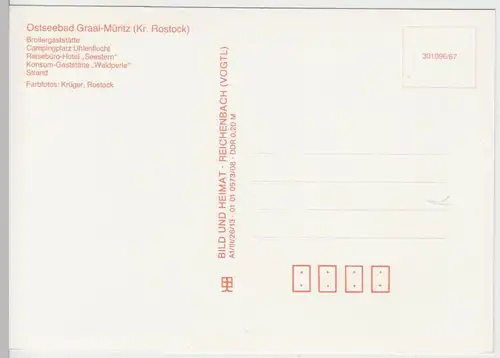 (102520) AK Ostseebad Graal-Müritz, Mehrbildkarte 1987