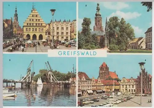 (102505) AK Greifswald, Mehrbildkarte 1968