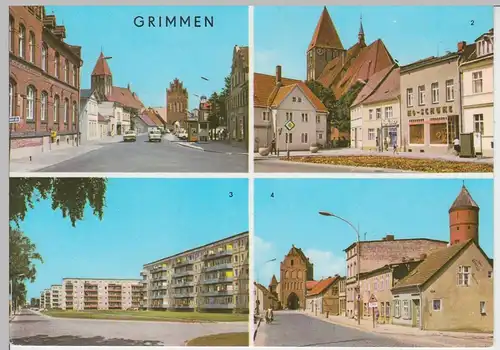 (102495) AK Grimmen, Mehrbildkarte 1974