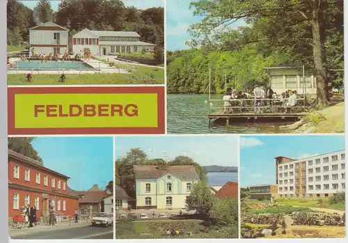 (102440) AK Feldberg (Mecklenburg), Mehrbildkarte 1982