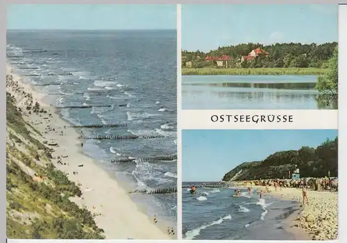 (102214) AK Ostsee, Koserow, Kölpinsee, Mehrbildkarte 1971