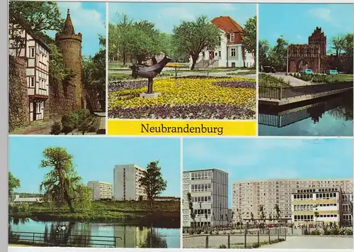 (102177) AK Neubrandenburg, Mehrbildkarte 1976