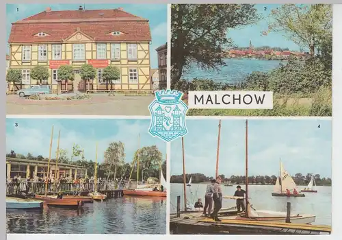 (102100) AK Malchow (Mecklenburg), Mehrbildkarte 1970