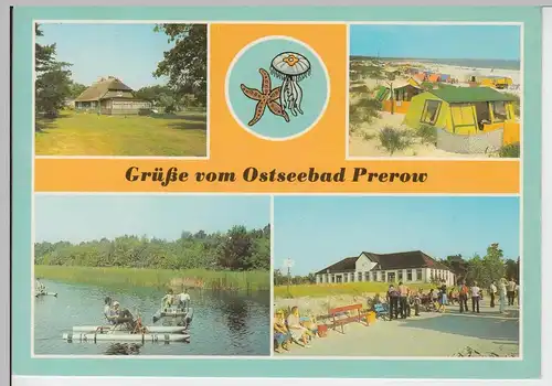 (101856) AK Ostseebad Prerow, Mehrbildkarte 1980er