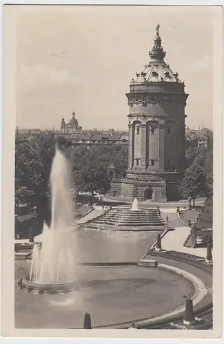 (98938) Foto AK Mannheim, Wasserturm am Friedrichsplatz 1928