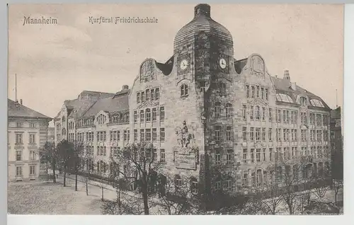 (76562) AK Mannheim, Kurfürst Friedrich-Schule, vor 1920