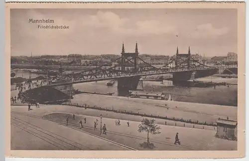 (49809) AK Mannheim, Friedrichsbrücke, aus Leporello, vor 1945