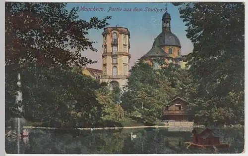 (23514) AK Mannheim, Partie im Stadtpark, vor 1945
