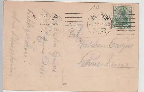 (113372) AK Mannheim, Markt, Straßenbahn, Litfaßsäule 1913