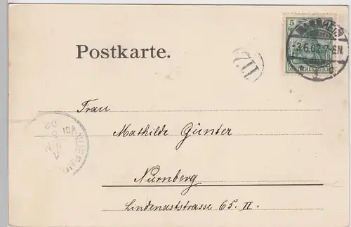 (107224) AK Mannheim, Schloss, Jesuitenkirche, Kaiserdenkmal 1902