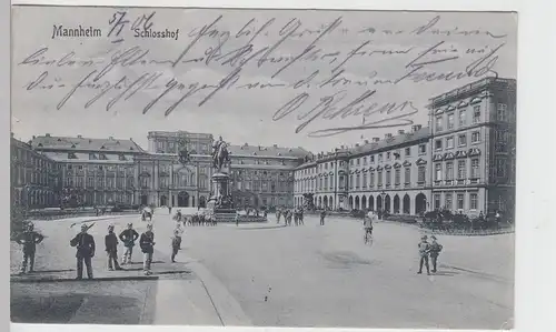 (101521) AK Mannheim, Schlosshof, 1906