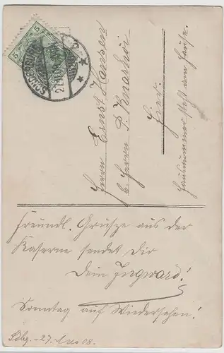(73235) orig. Foto junger Mann mit Zigarette, Sonderburg 1908