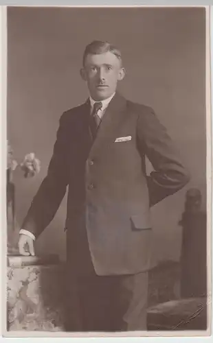 (52231) Foto AK Mann, Porträt, Kabinettfoto, Fotograf Geldern, vor 1945