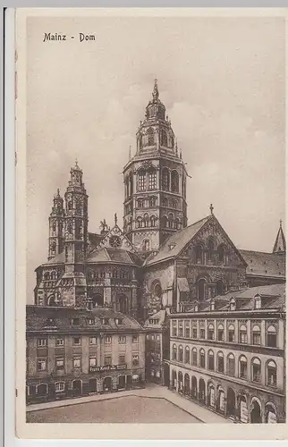 (96141) AK Mainz, Leichhof, Dom, aus Leporello, vor 1945