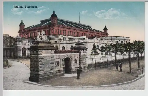 (91315) AK Mainz, Stadthalle, vor 1945