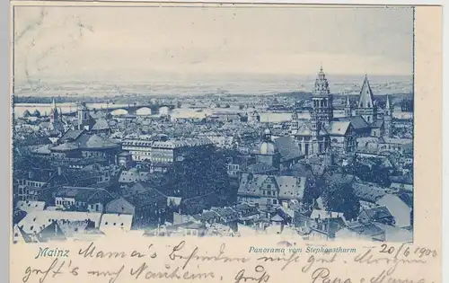 (85018) AK Mainz, Panorama vom Stephansturm 1900