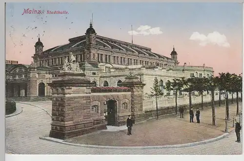(78148) AK Mainz, Stadthalle, 1914