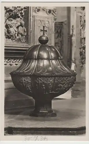 (73366) Foto AK Mainz, Taufbecken im Dom, 1934