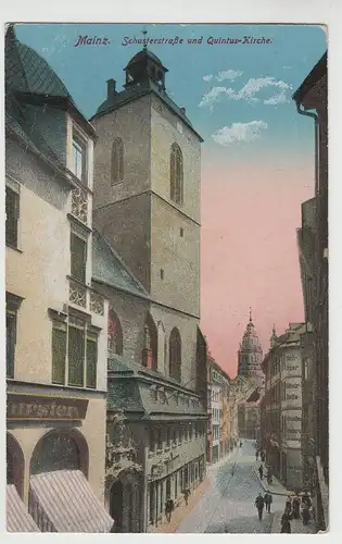 (69808) AK Mainz, St. Quintin, Schusterstr., Feldpost 1917