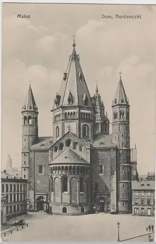 (65667) AK Mainz, Dom, Nordansicht 1906