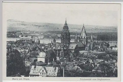 (56366) AK Mainz, Totalansicht vom Stephansturm, 1919