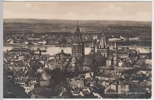 (56325) Foto AK Mainz, Gesamtansicht gegen Nordost 1926