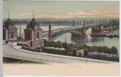 (54832) AK Mainz, Straßenbrücke, vor 1905