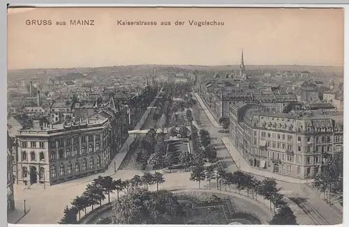 (50276) AK Mainz, Kaiserstraße a.d. Vogelschau, vor 1945