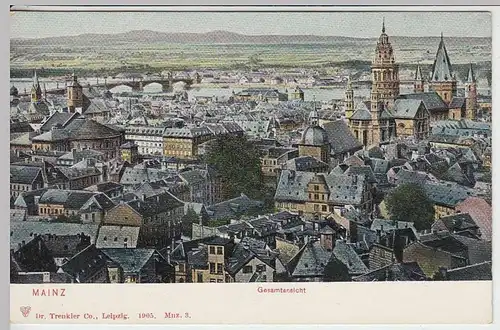 (34296) AK Mainz, Gesamtansicht, 1905