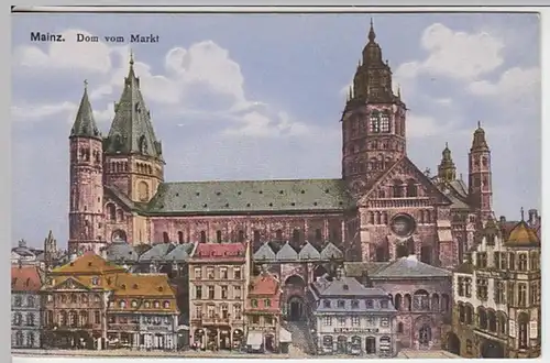 (23318) AK Mainz, Dom, Markt, um 1918