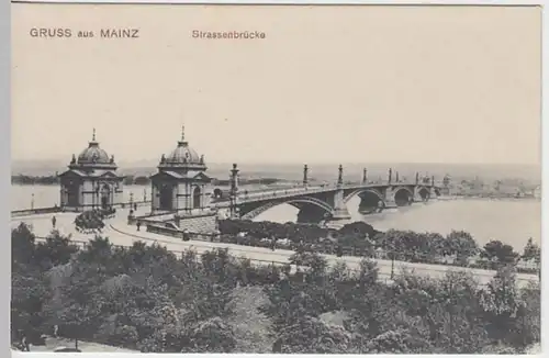 (21345) AK Gruß aus Mainz, Straßenbrücke, vor 1945
