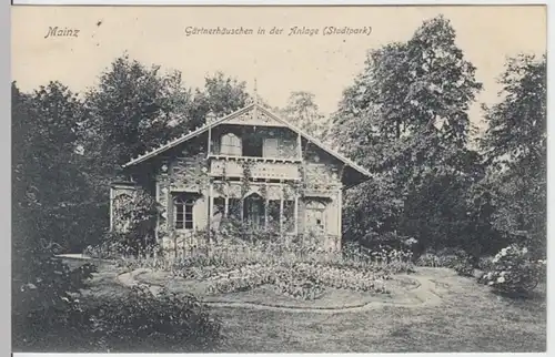 (12282) AK Mainz, Stadtpark, Gärtnerhäuschen 1907