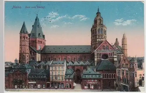 (114084) AK Mainz, Dom von Westen, Feldpost 1916