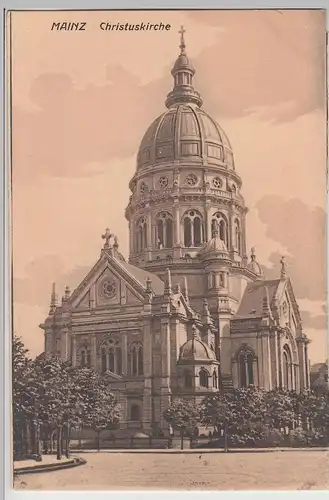 (114075) AK Mainz, Christuskirche, aus Leporello, vor 1945