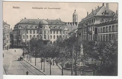 (113152) AK Mainz, Schillerplatz, Gouvernement, vor 1945