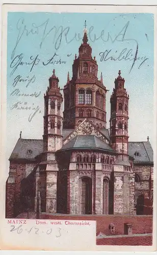 (112410) AK Mainz, Dom, westlicher Chor 1903