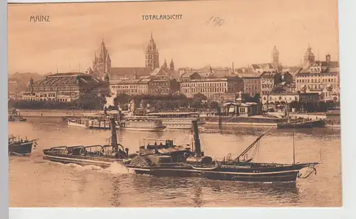 (111143) AK Mainz, Rheinpanorama 1908