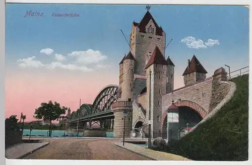 (111139) AK Mainz, Kaiserbrücke, 1910/20er