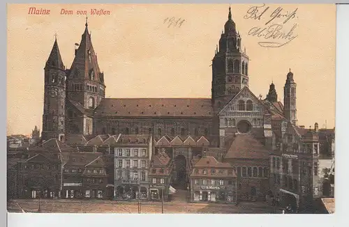 (111120) AK Mainz, Dom von Westen 1911