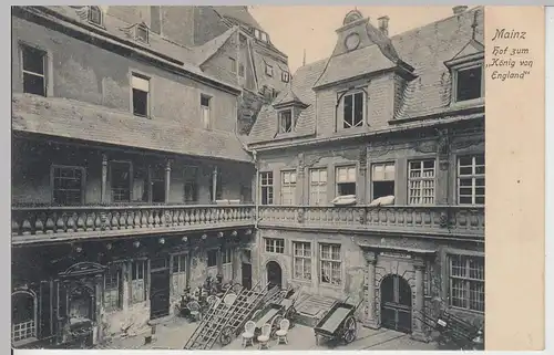 (107169) AK Mainz, Hof zum König von England 1908