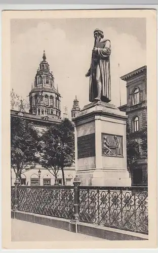 (104997) AK Mainz, Gutenberg-Denkmal und Dom, 1914