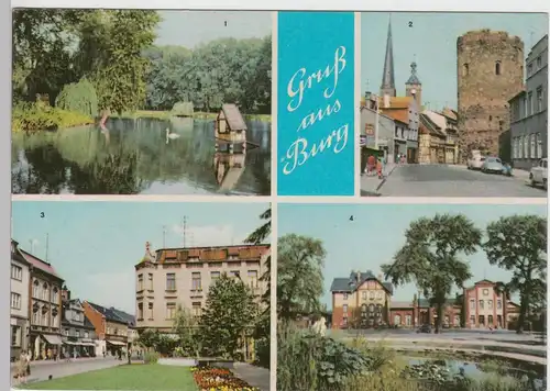 (92120) AK Burg bei Magdeburg, Mehrbildkarte, 1965