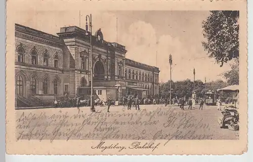 (88683) AK Magdeburg, Bahnhof, Feldpost 1916