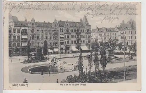 (88682) AK Magdeburg, Kaiser Wilhelm-Platz, Feldpost 1916