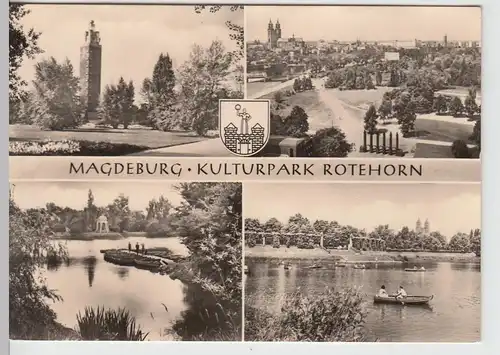 (86700) Foto AK Magdeburg, Mehrbildkarte Kulturpark Rotehorn 1966