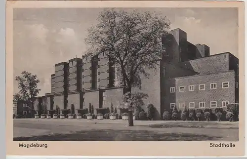 (85350) AK Magdeburg, Stadthalle, 1940er