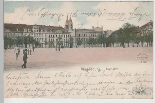 (76203) AK Magdeburg, Domplatz, gelaufen 1906